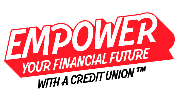 International Credit Union Day 2022 logo.  Empower your financial future with a credit union.